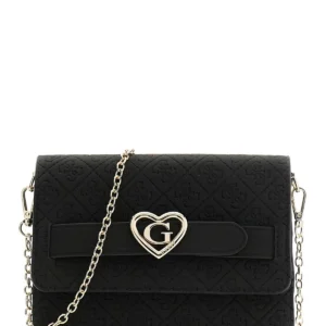 GUESS KIDS Детска черна crossbody чанта с 4G мотив и верижка - Снимка 1