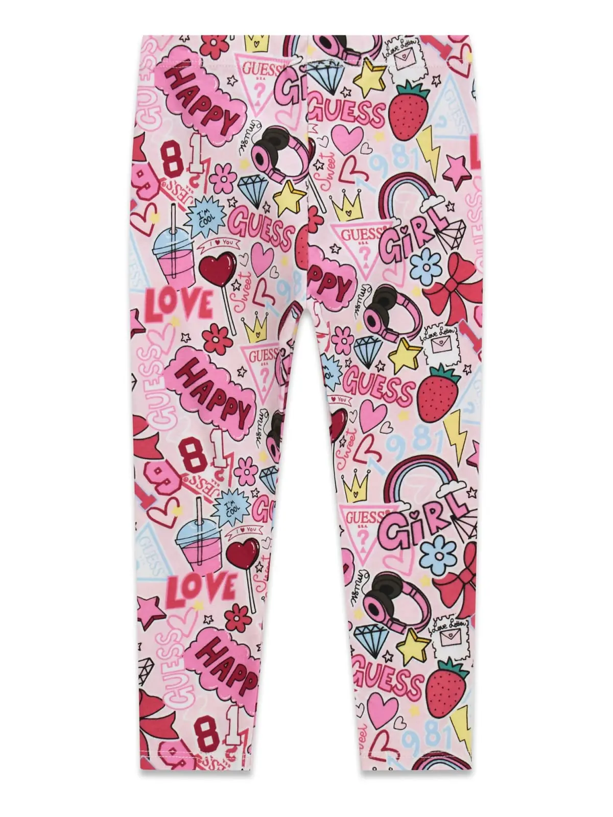 GUESS KIDS Спортни клинове с цветен колежански принт - Снимка 2