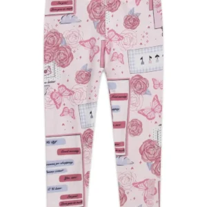 GUESS KIDS Двулицеви клинове с рози и пеперуди за момичета - Снимка 1