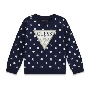 GUESS KIDS Детска спортна блуза с микро лого и контраст - Снимка 1