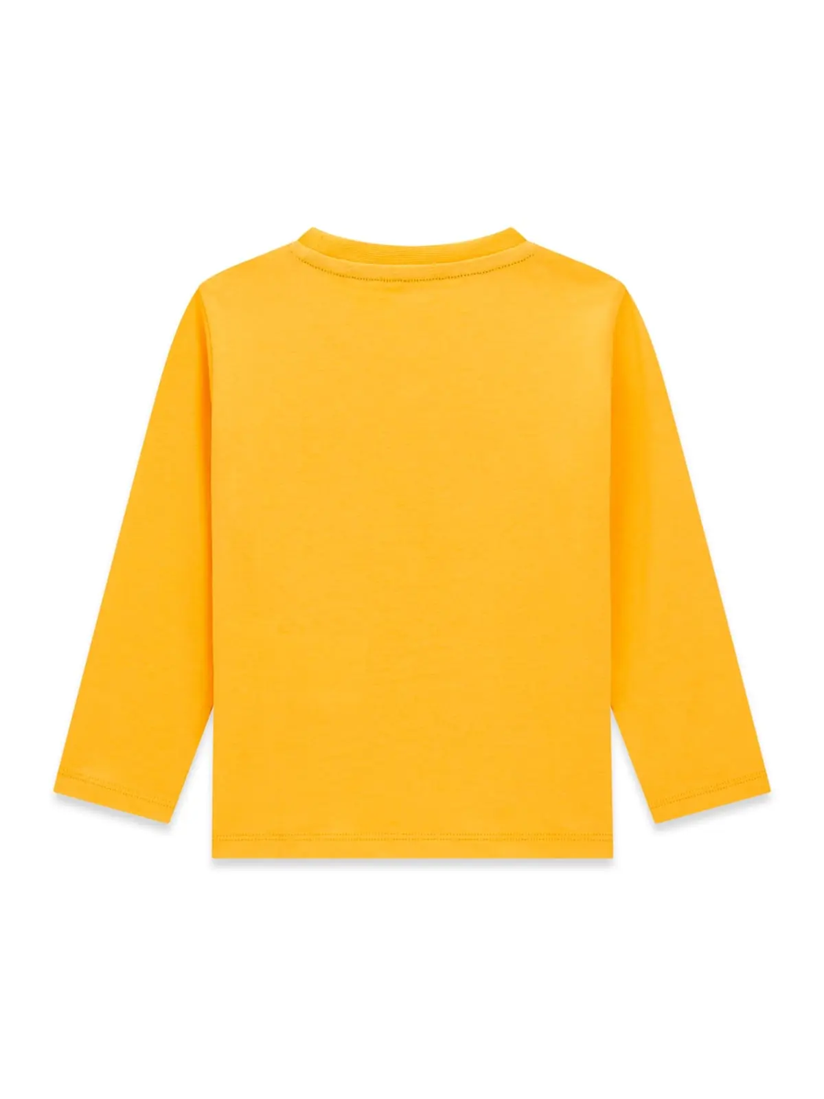 GUESS KIDS Жълта тениска с мече и надпис - Снимка 2