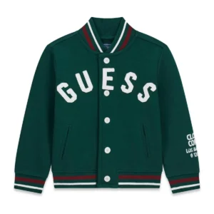 GUESS KIDS Спортно яке/суитчер за момчета в тъмнозелен цвят - Снимка 1