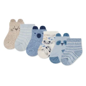 HUGGIES Комплект от 6 чифта органични чорапи за бебета - Снимка 1