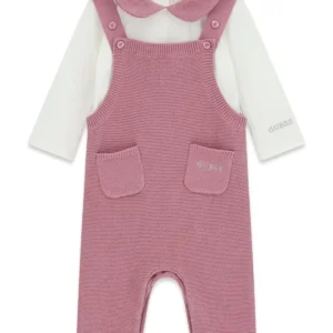 GUESS KIDS Бебешки комплект ромпър и боди с дълъг ръкав - Снимка 1