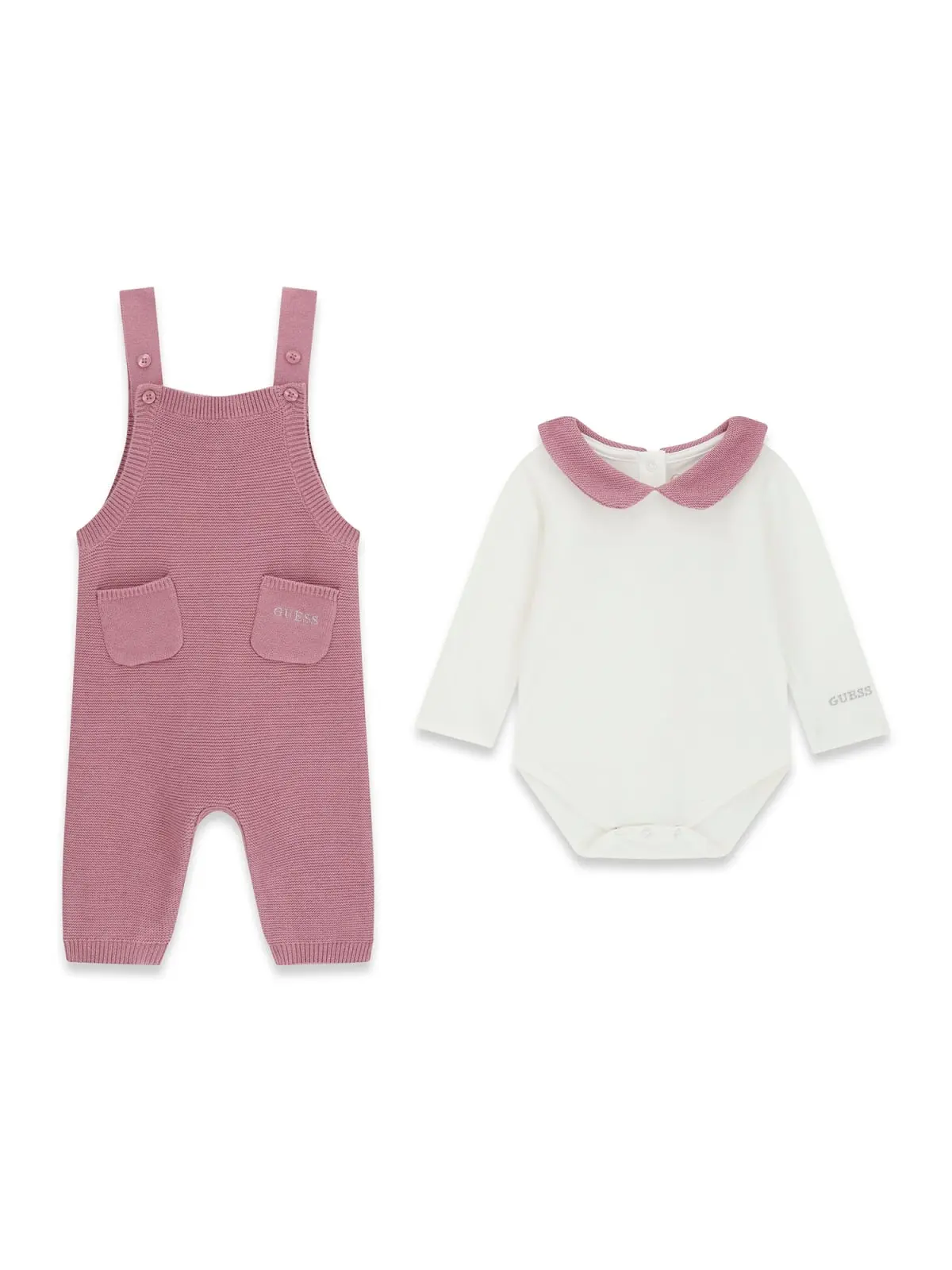 GUESS KIDS Бебешки комплект ромпър и боди с дълъг ръкав - Снимка 2