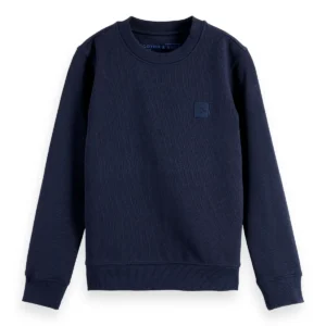 SCOTCH & SODA Момчешки памучен блузон в морскосин цвят - Снимка 1