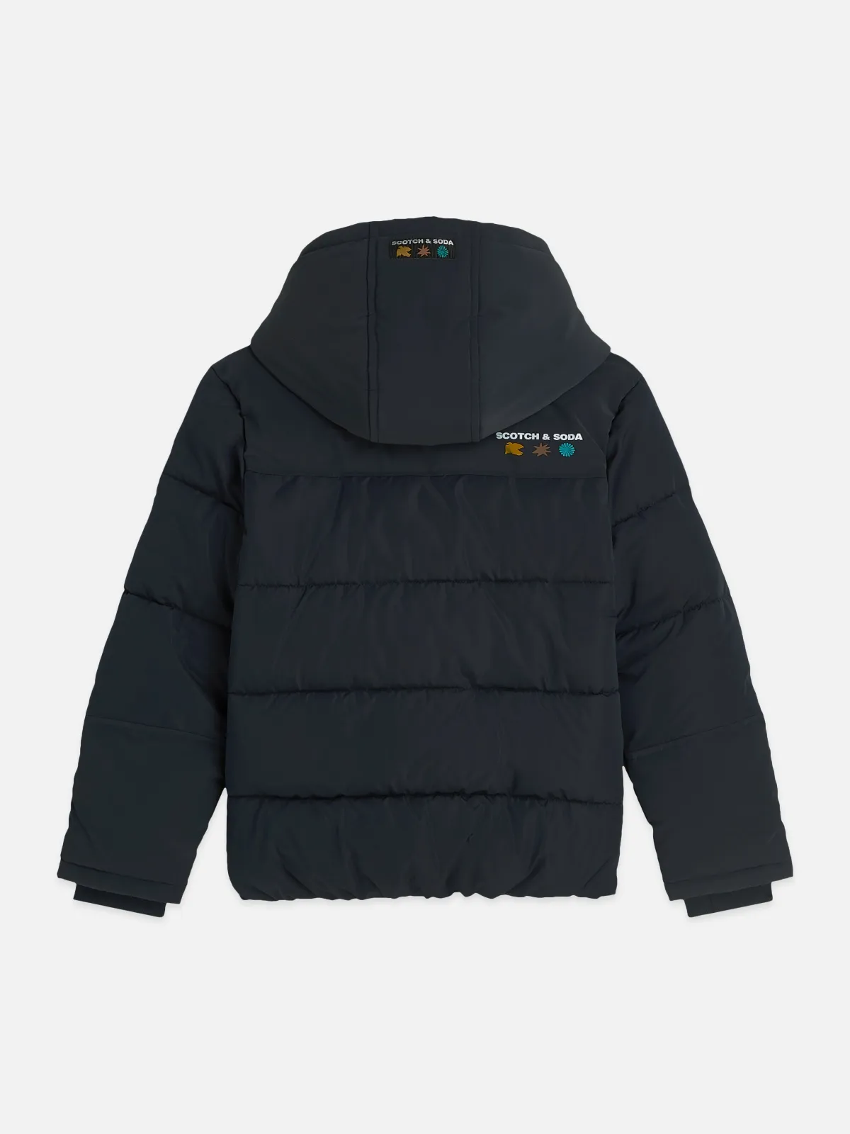 SCOTCH & SODA Детско зимно яке с качулка в тъмносин цвят - Снимка 2