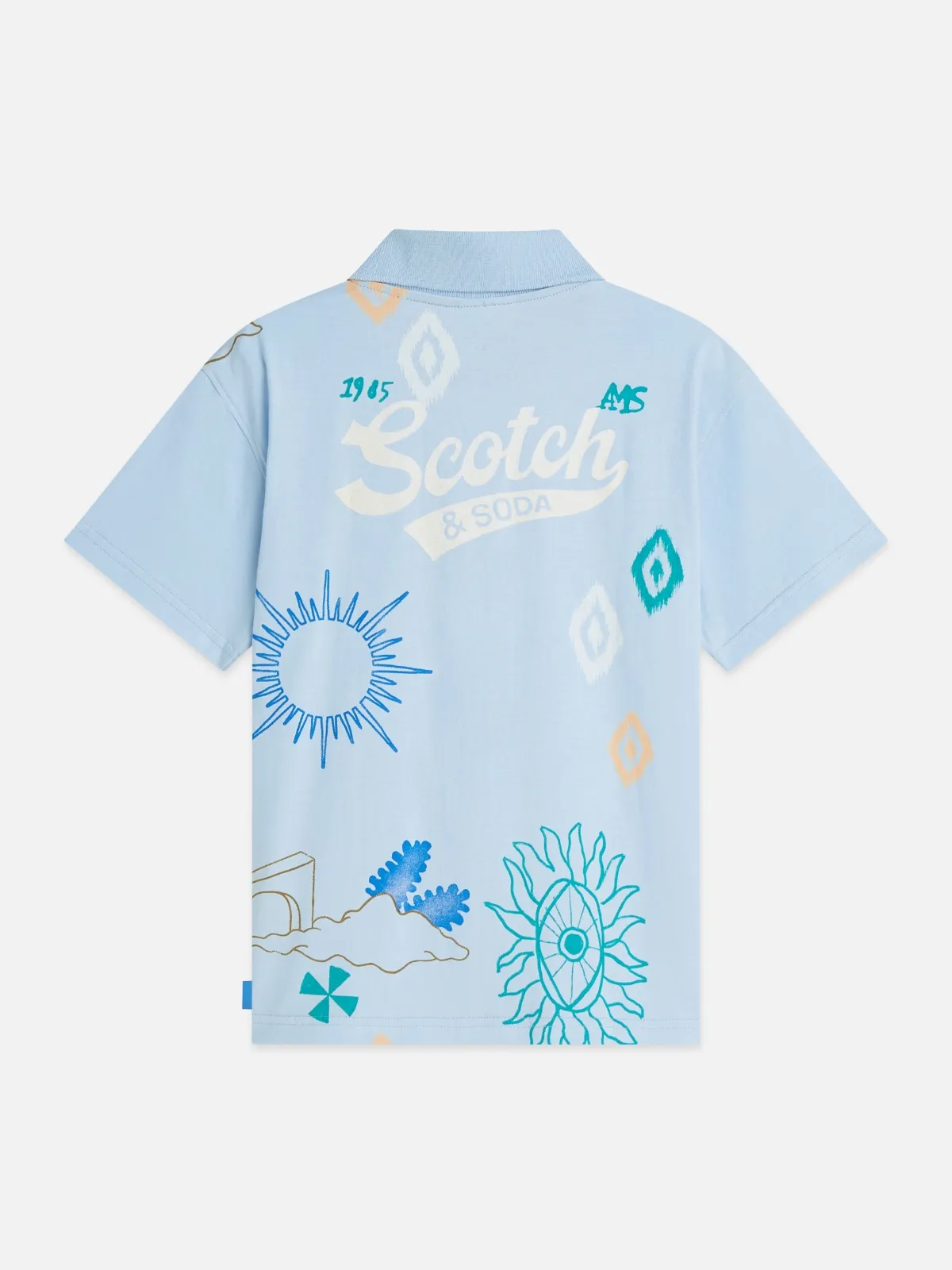 SCOTCH & SODA Момчешка поло риза от мек памук с принт - Снимка 2