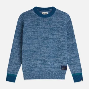 SCOTCH & SODA Момчешки трикотажен пуловер в средно синьо - Снимка 1