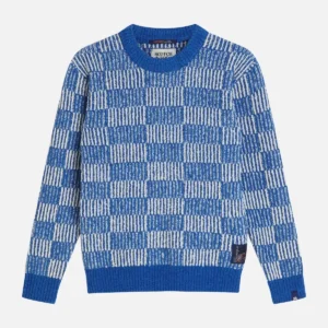 SCOTCH & SODA Детски трикотажен пуловер в свеж син цвят - Снимка 1