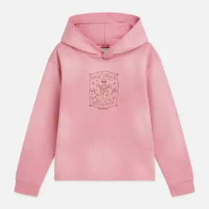 SCOTCH & SODA Детски тъмнорозов суитчер с графични елементи - Снимка 1