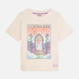 SCOTCH & SODA Детска тениска с артистичен принт, памучна - Снимка 1