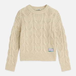 SCOTCH & SODA Плетен детски пуловер за момичета с падащи рамене - Снимка 1