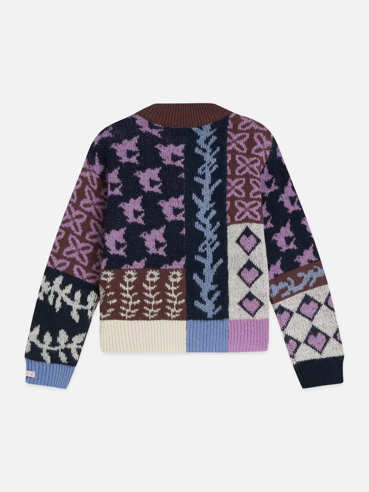 SCOTCH & SODA Детски пуловер с пъстроцветен пачуърк дизайн за момиче - Снимка 2