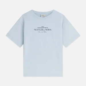 SCOTCH & SODA Трикотажна тениска за момчета в светлосиньо - Снимка 1