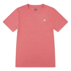 HURLEY Памучна тениска в коралов цвят за ежедневие - Снимка 1