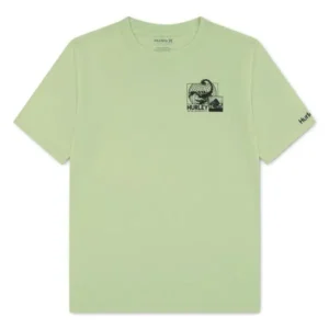 HURLEY Трикотажна момчешка тениска в цвят microgreen - Снимка 1