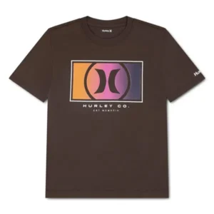 HURLEY Трикотажна тениска за момчета в кафяв цвят - Снимка 1