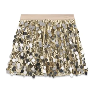 GUESS KIDS Ефектна мини пола с блестящи пайети - Снимка 1