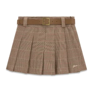 GUESS KIDS Мини пола за момичета в кариран десен и плисета - Снимка 1