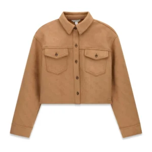 GUESS KIDS Детска риза от кадифе с дълги ръкави и джобове - Снимка 1