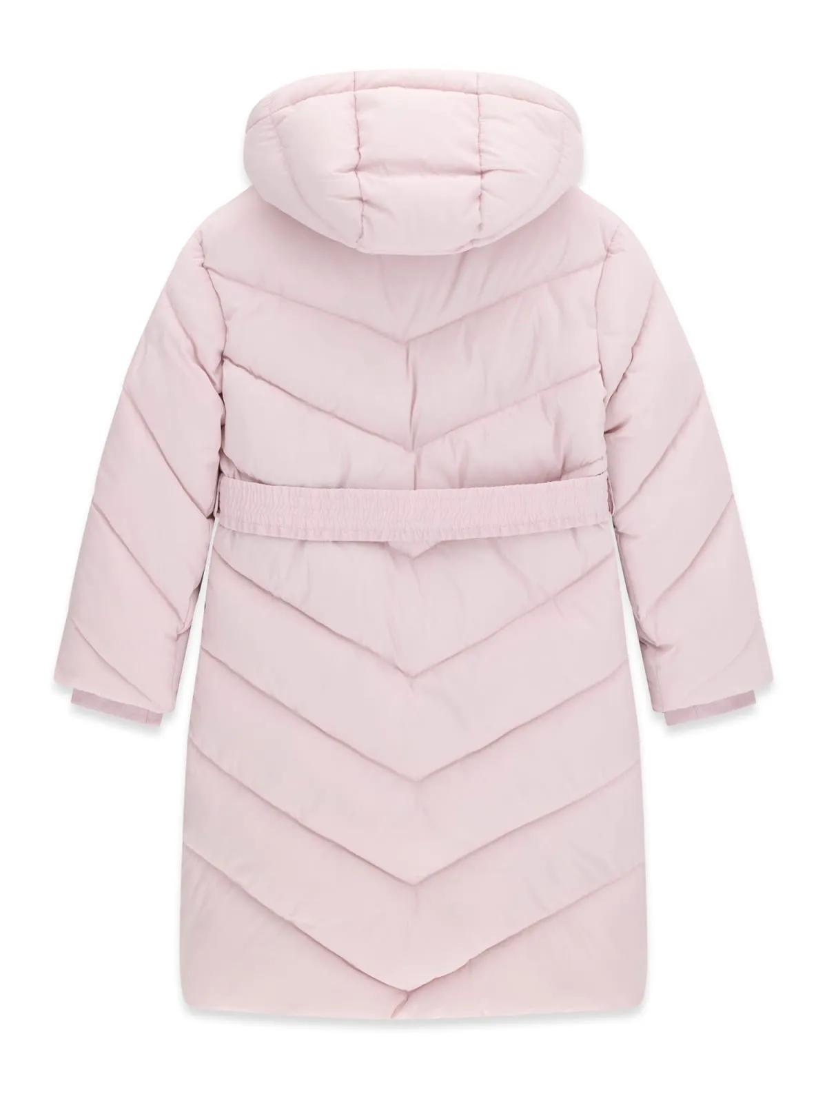 GUESS KIDS Дълго зимно пухено яке за момичета в лилав цвят - Снимка 2