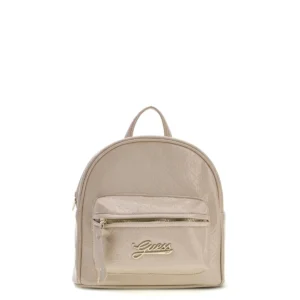 GUESS KIDS Мини раница с релефен дизайн в пясъчен цвят - Снимка 1
