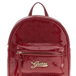GUESS KIDS Мини раница в бургунди с лого принт - Снимка 1