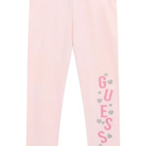 GUESS KIDS Розови клинове с декоративен надпис и сърца - Снимка 1