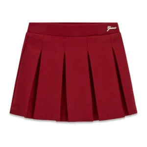 GUESS KIDS Детска червена плисирана мини пола - елегантна и стилна - Снимка 1