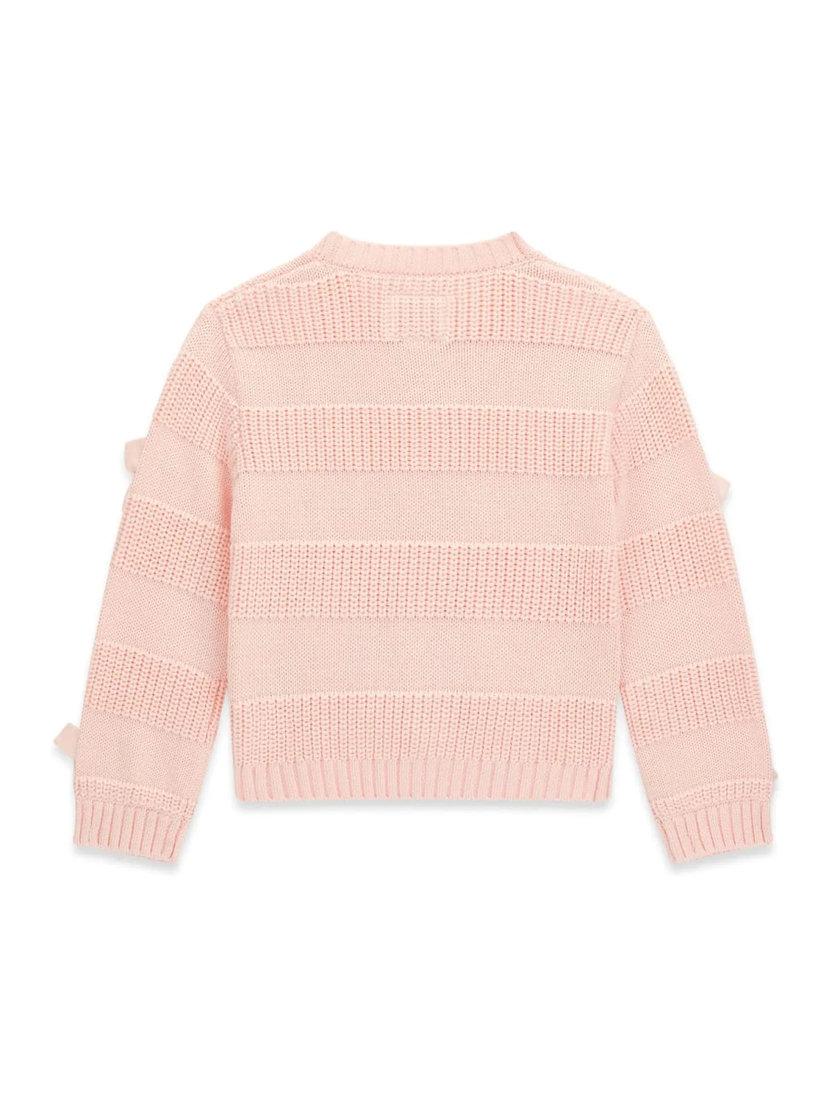 GUESS KIDS Розова трикотажна жилетка с панделки и копчета - Снимка 2