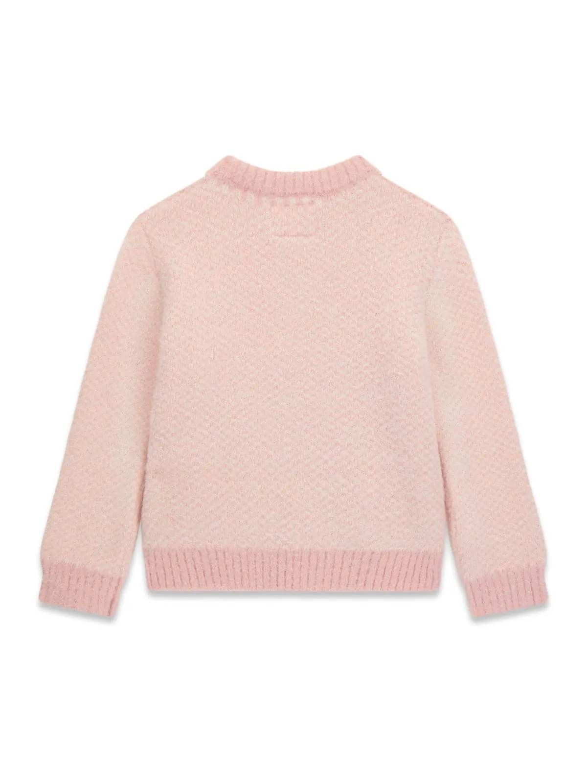 GUESS KIDS Пуловер в романтично розово с панделка - Снимка 2