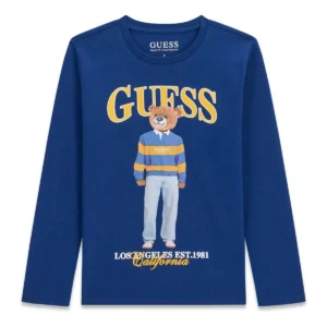 GUESS KIDS Тениска за момчета с дълъг ръкав и графика - Снимка 1