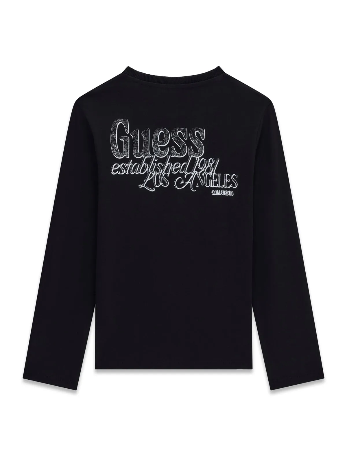 GUESS KIDS Черна трикотажна блуза за момчета с дълги ръкави - Снимка 2