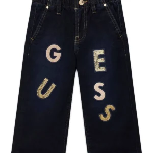 GUESS KIDS Детски дънки в средно син мраморен цвят
