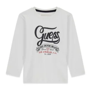 GUESS KIDS Трикотажна тениска за момче с дълги ръкави - Снимка 1